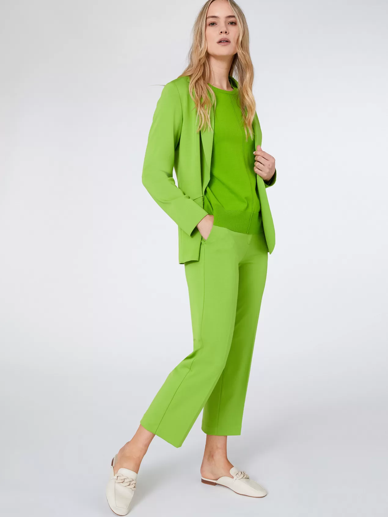 Cheap Elena Mirò Blazer En Point Tissu Vert
