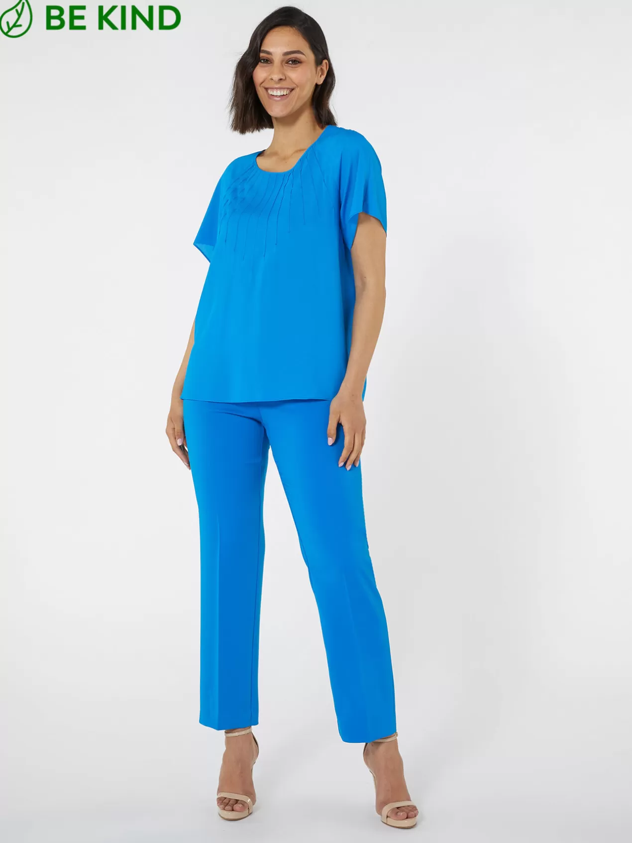 Best Elena Mirò Blouse Courte Avec Des Nervures Sur L'Encolure Light - Blue