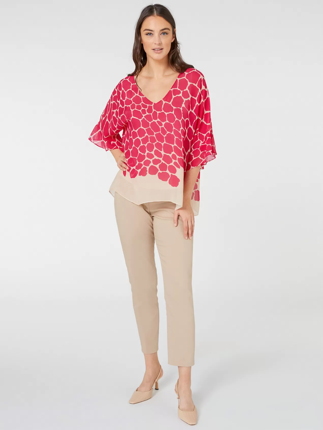 Best Elena Mirò Blouse Elegante Imprimee Fuchsia
