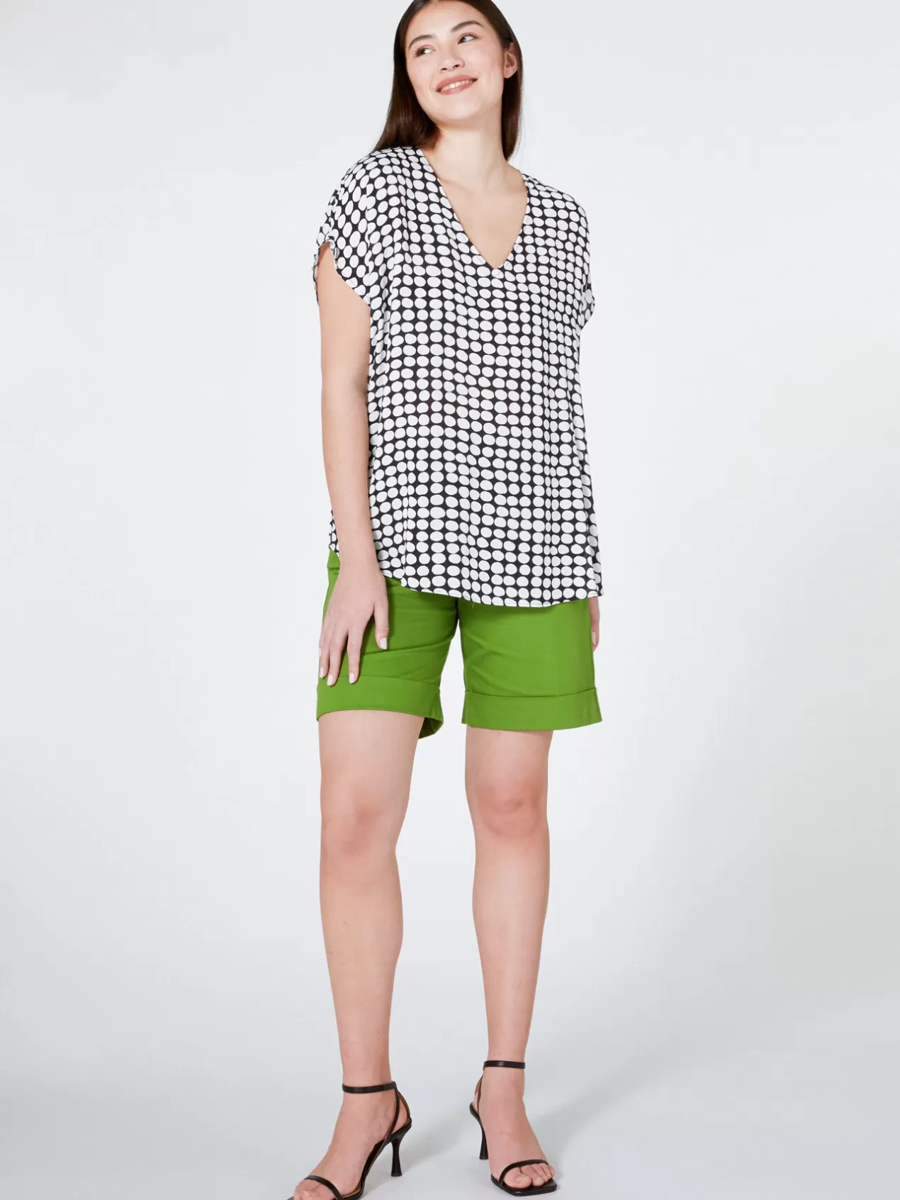 Cheap Elena Mirò Blouse En Crepe De Chine Imprime Noir