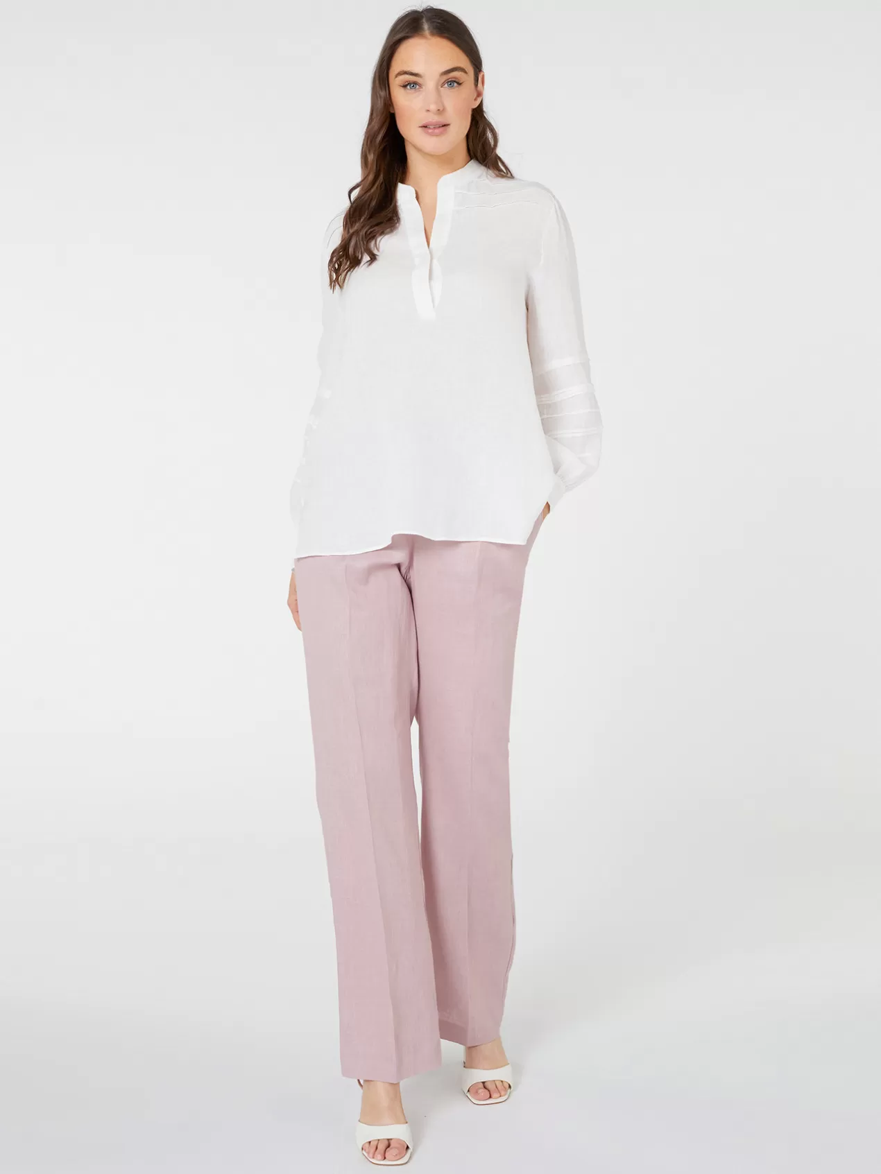 Store Elena Mirò Blouse En Lin Blanc