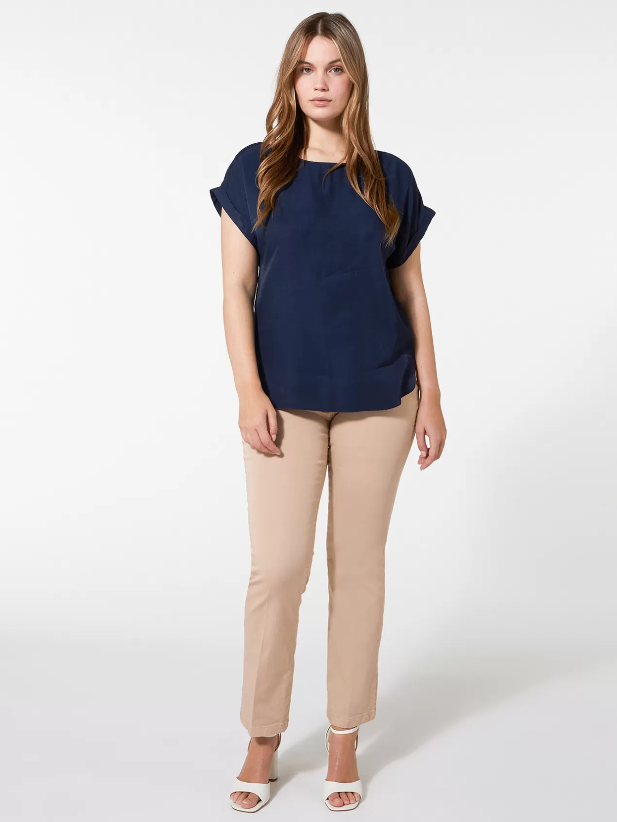 Store Elena Mirò Blouse En Viscose Bleu