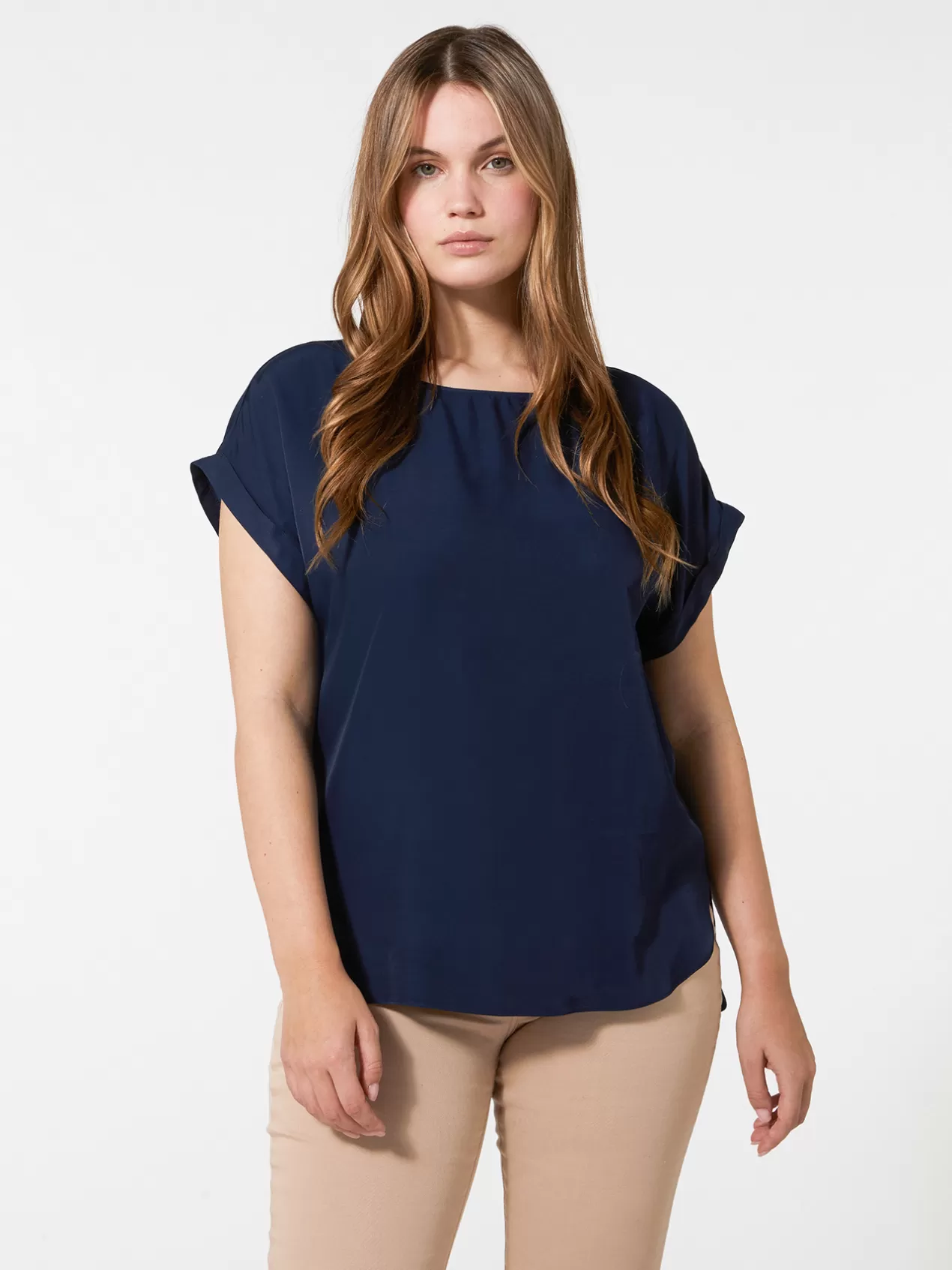 Store Elena Mirò Blouse En Viscose Bleu