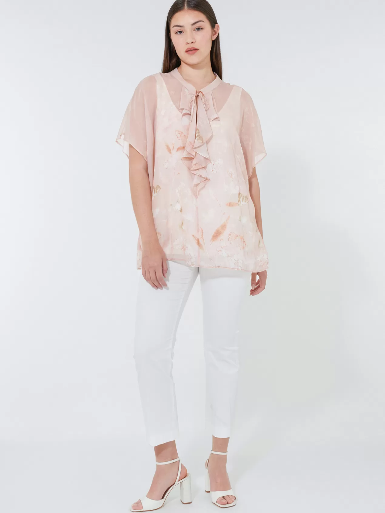 Outlet Elena Mirò Blouse En Viscose A Imprime Place Rose