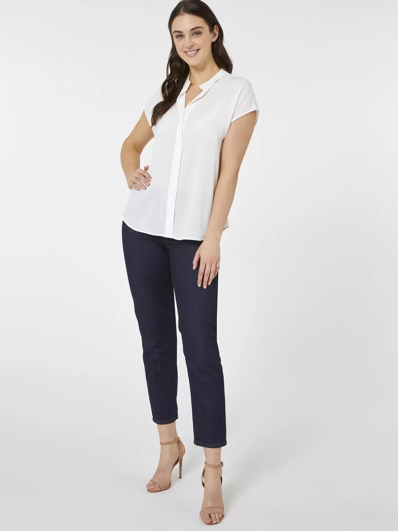 Best Sale Elena Mirò Blouse Unie Blanc