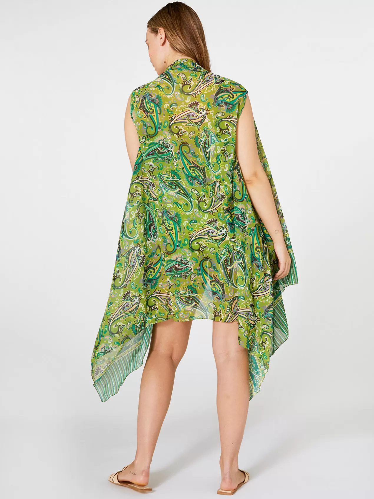 Discount Elena Mirò Caftan Imprime Ou Devant Vert