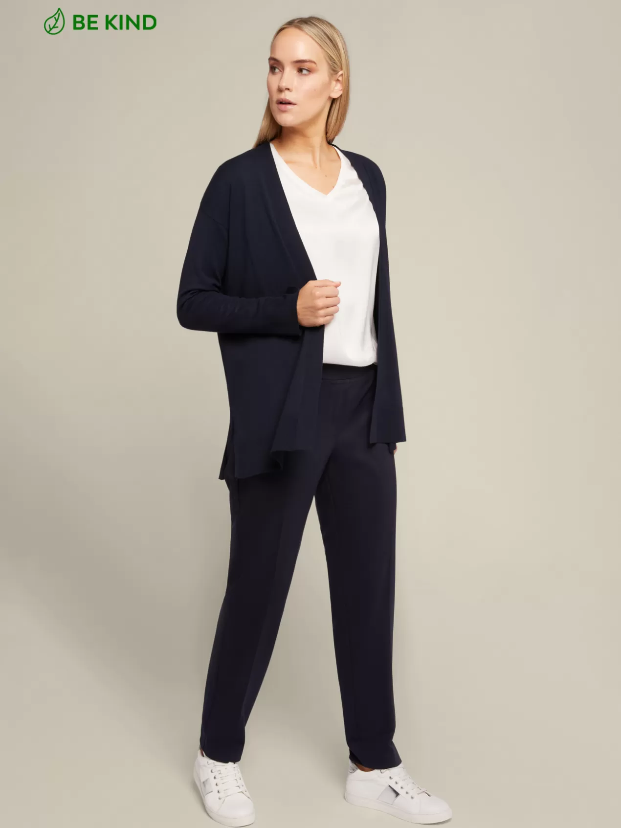 Hot Elena Mirò Cardigan Basique En Viscose Agreable A Porter Ecovero™ Bleu