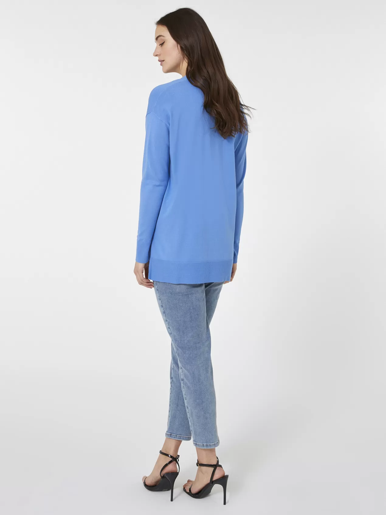 Store Elena Mirò Cardigan Basique En Viscose Agreable A Porter Ecovero™ Light - Blue