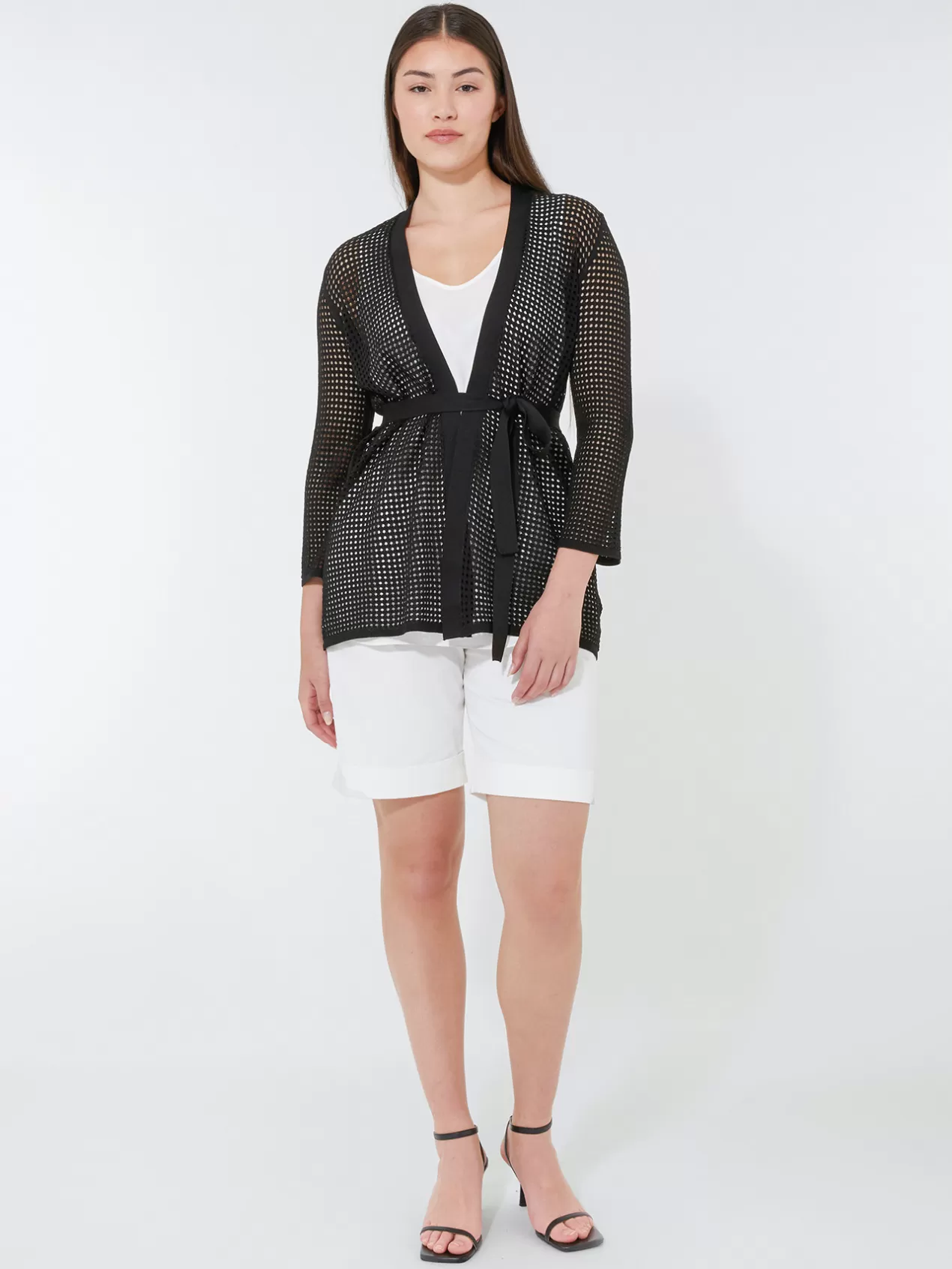 Store Elena Mirò Cardigan En Maille Resille Noir