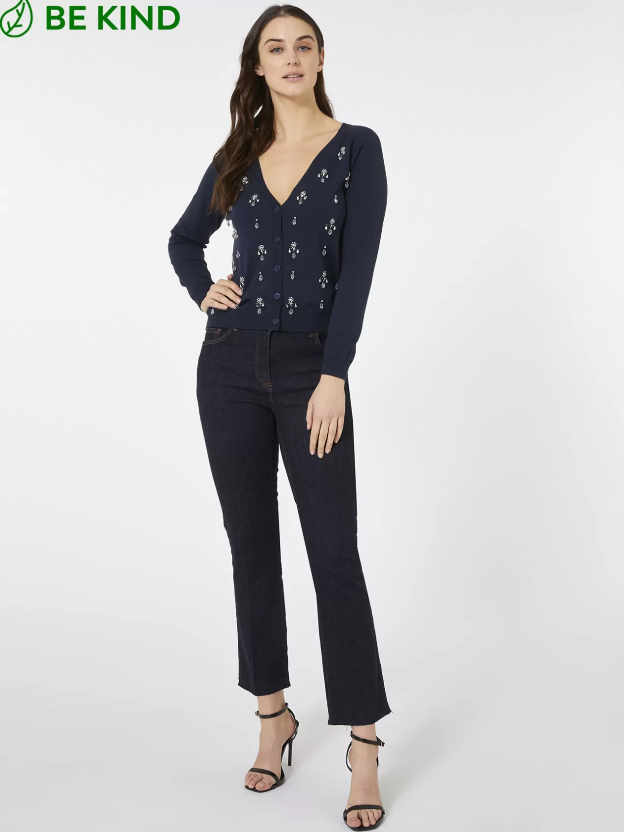 Best Sale Elena Mirò Cardigan En Viscose Ecovero™ Avec Broderie Fine Bleu