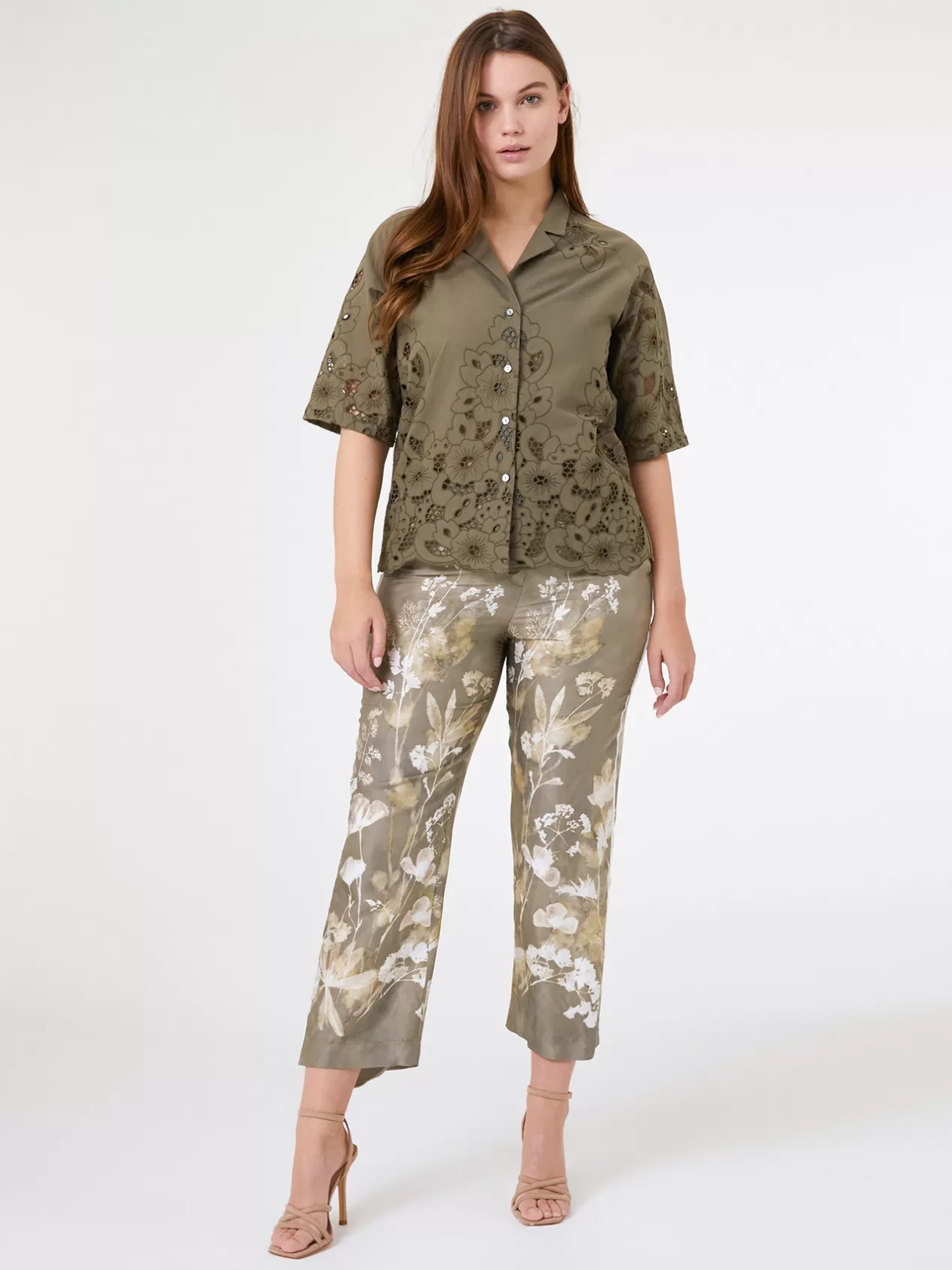 Hot Elena Mirò Chemise Brodee Vert