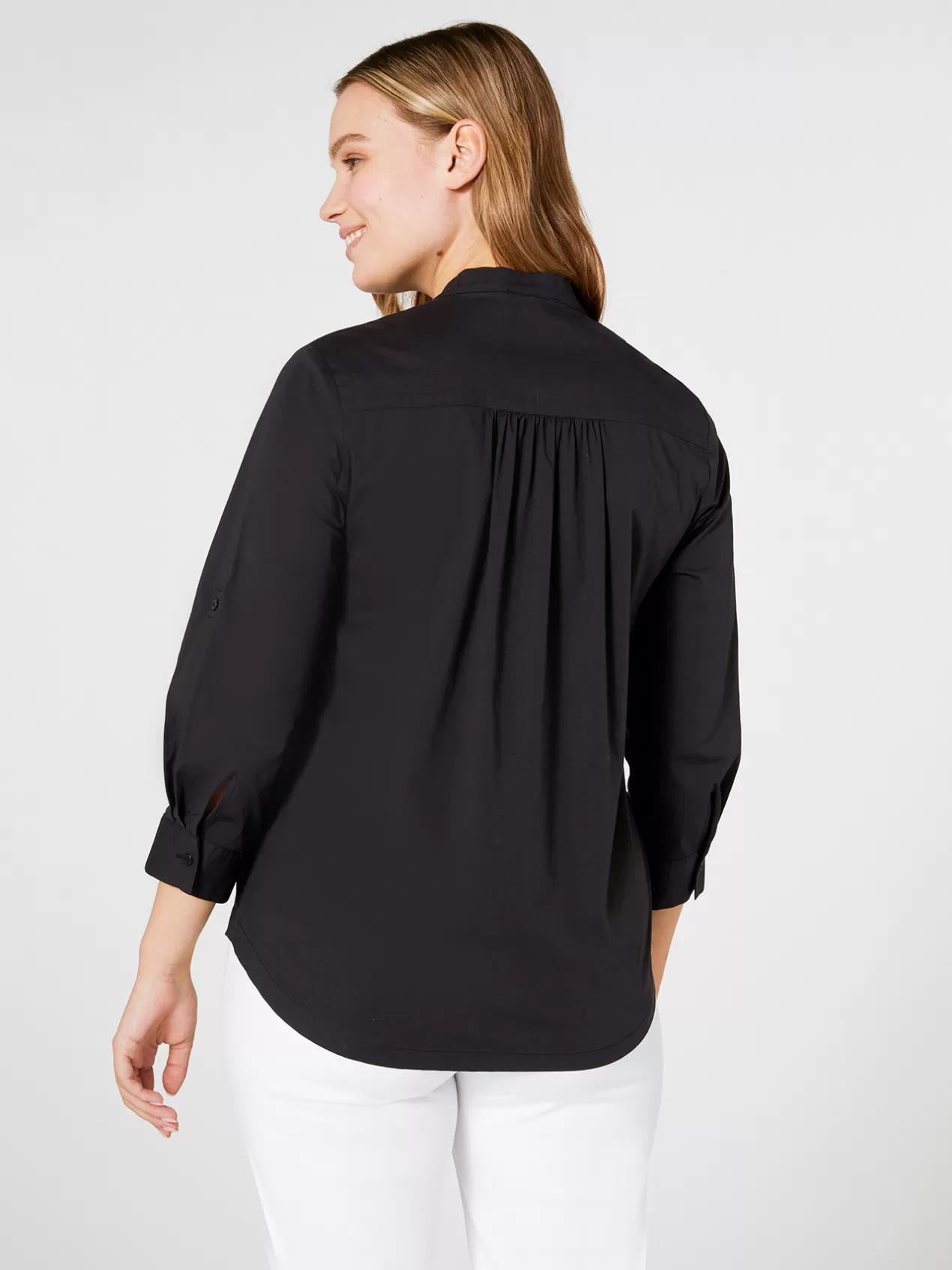 Outlet Elena Mirò Chemise En Popeline Avec Broderie Noir