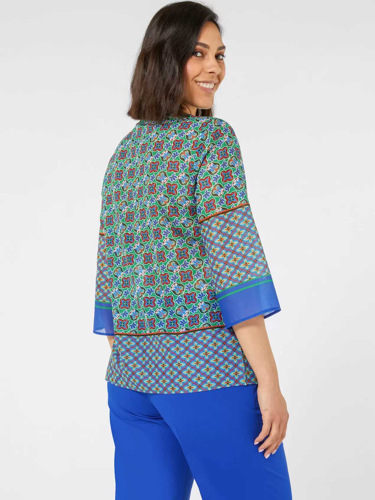 Best Sale Elena Mirò Chemise Imprimee Aux Tons s Bleu