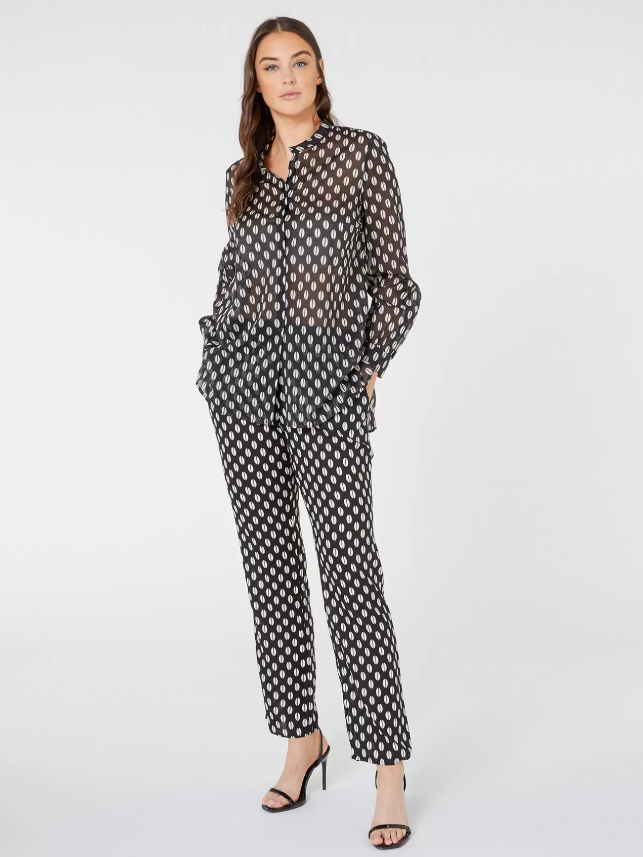 Best Elena Mirò Chemise Longue Imprimee Noir
