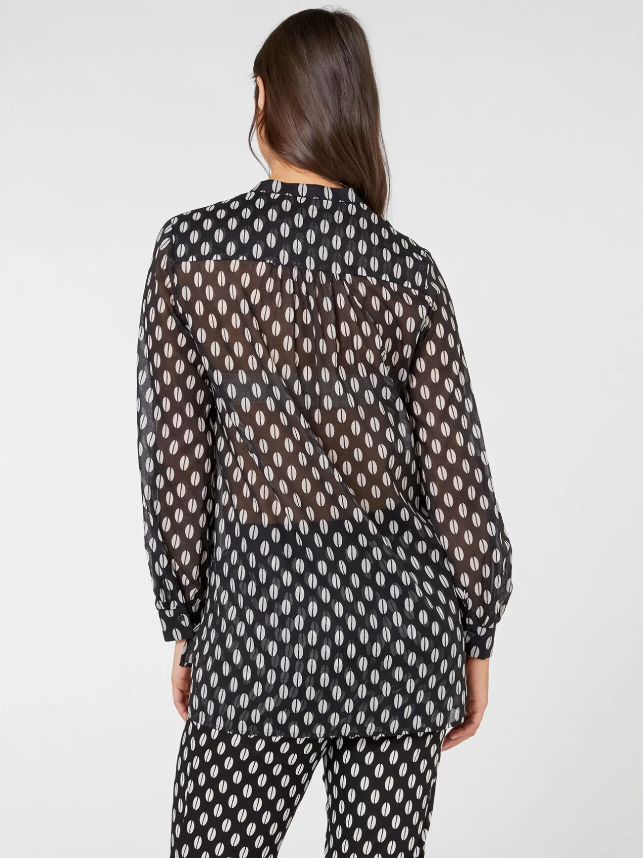 Best Elena Mirò Chemise Longue Imprimee Noir