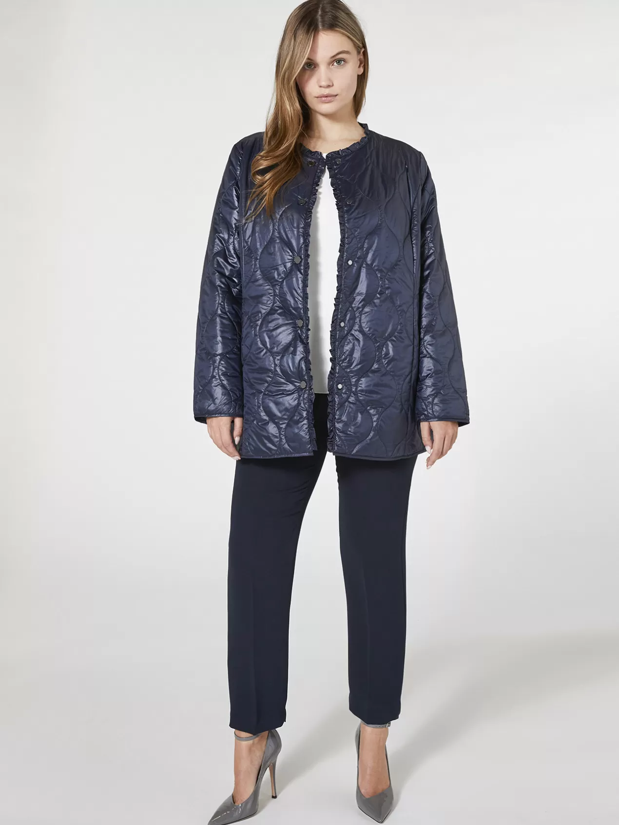 Cheap Elena Mirò Doudoune Legere Avec Des Bords Bleu