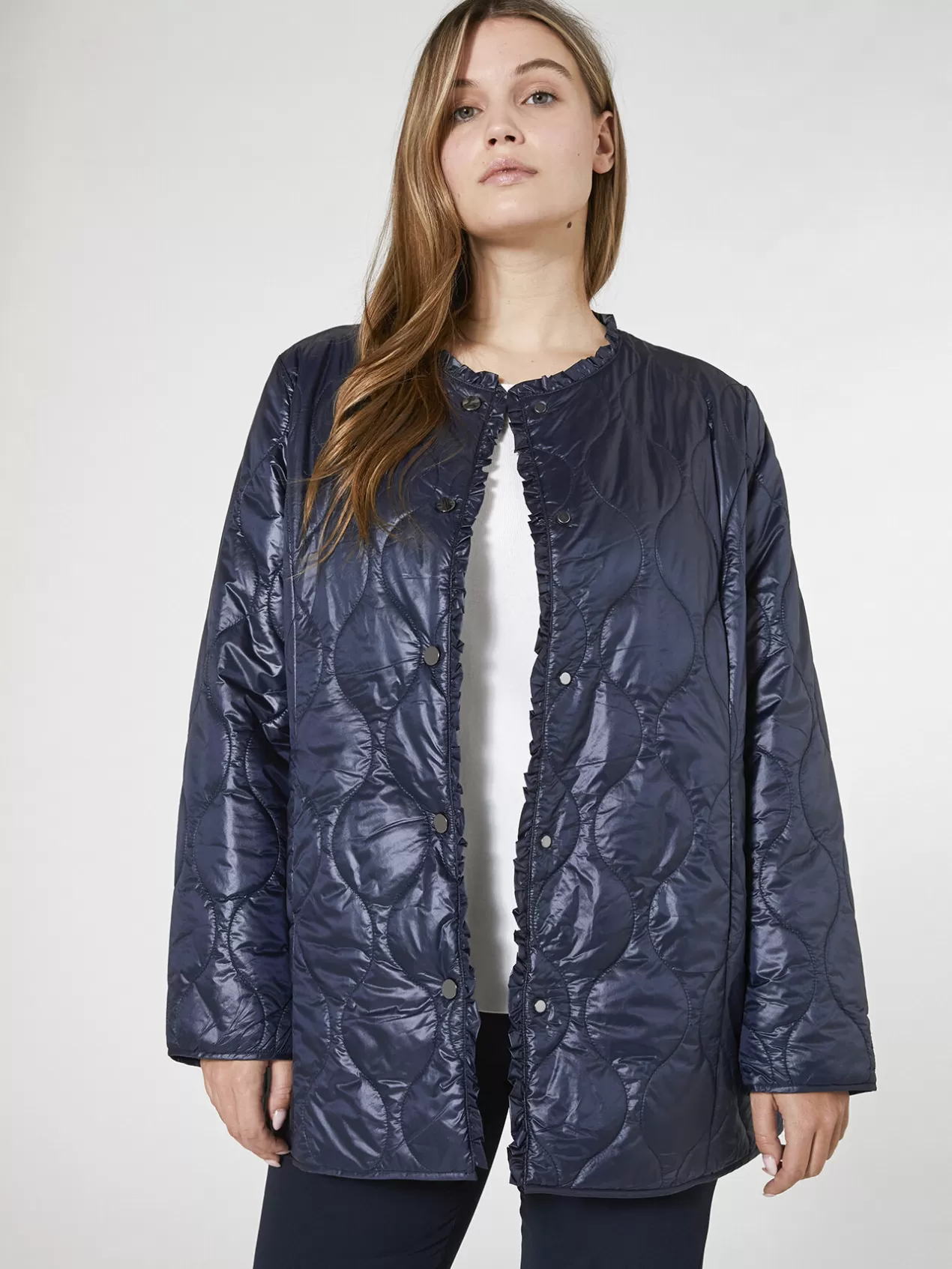 Cheap Elena Mirò Doudoune Legere Avec Des Bords Bleu
