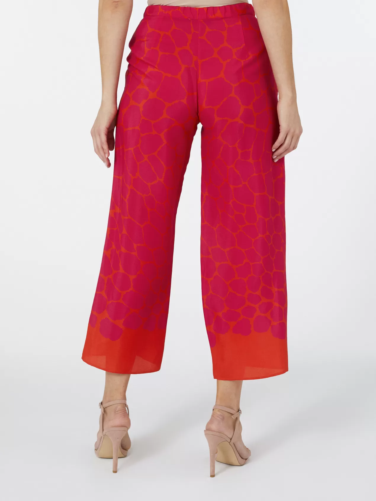 Hot Elena Mirò Elegant Pantalon Imprime Rouge