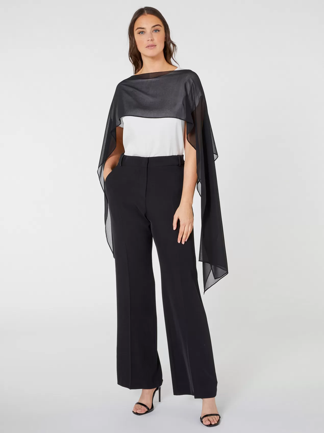 Discount Elena Mirò Etole Ample En Georgette Noir