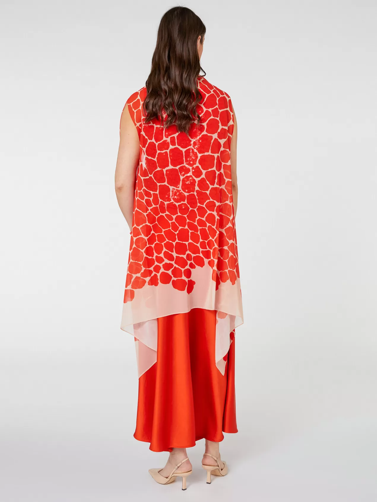 Discount Elena Mirò Etole Ample Imprimee Orange Soleil