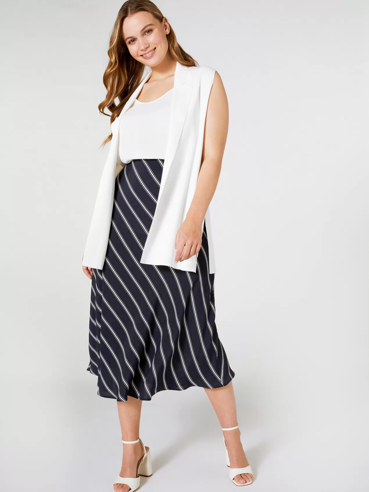 Best Elena Mirò Gilet Avec Boucles Blanc