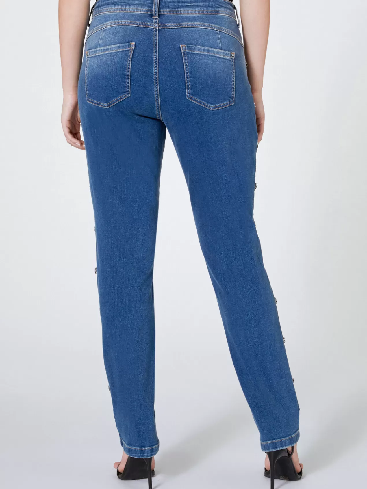 Shop Elena Mirò Jean Regular Brode Bleu