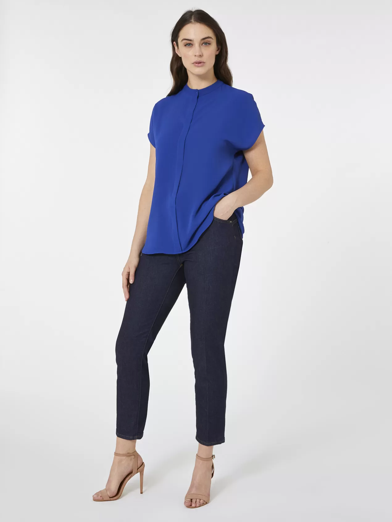 Clearance Elena Mirò Jean Skinny Fonce Bleu