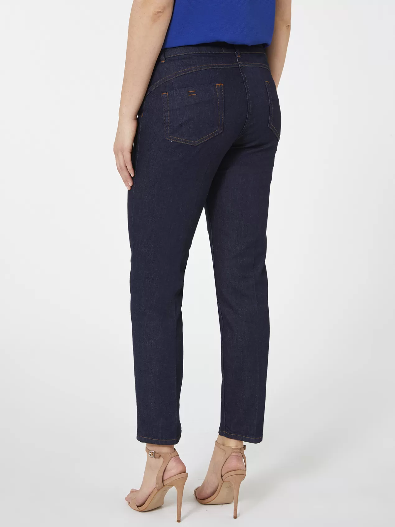 Clearance Elena Mirò Jean Skinny Fonce Bleu