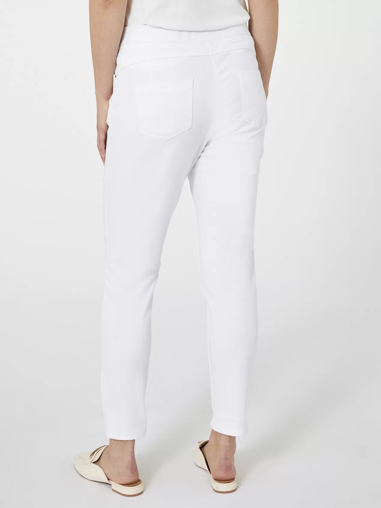 Cheap Elena Mirò Jegging En Drill Stretch Blanc