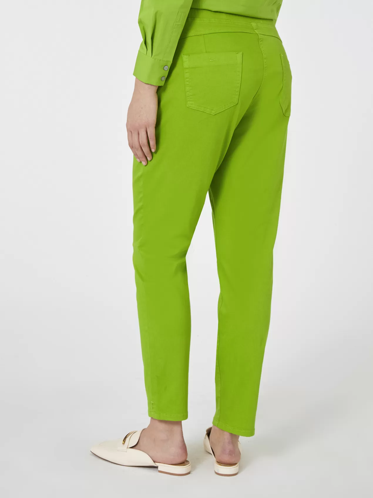Discount Elena Mirò Jegging En Drill Stretch Vert