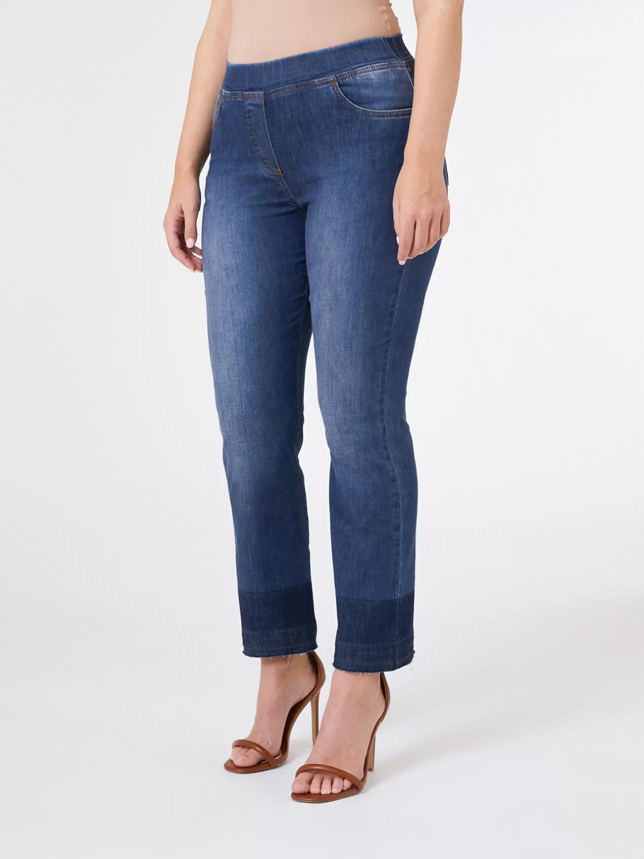Cheap Elena Mirò Jegging Kick Flare Bleu