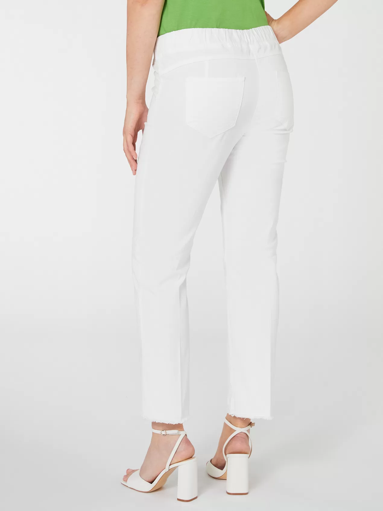 Flash Sale Elena Mirò Jegging Teint Sur Piece Blanc