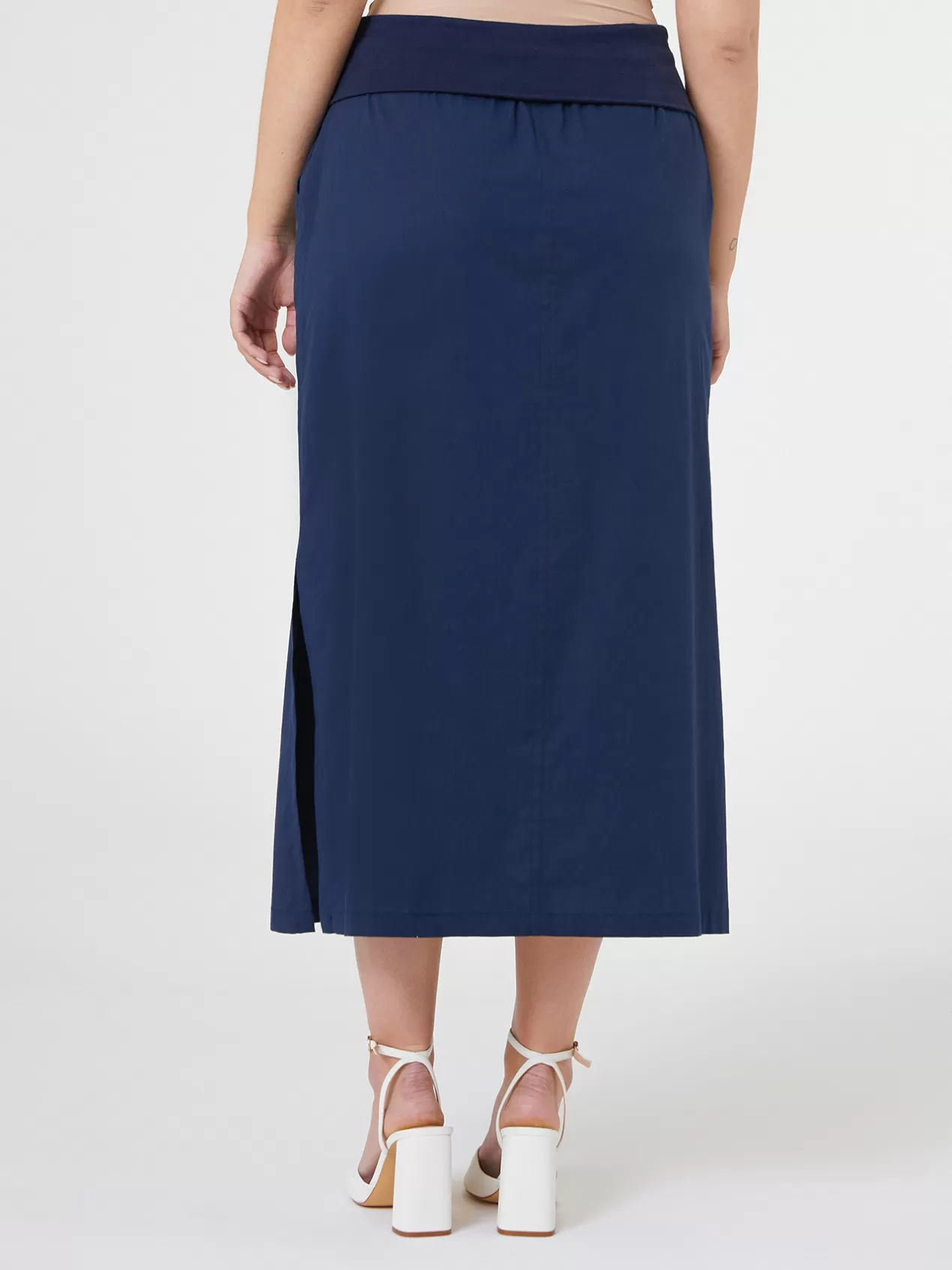 Outlet Elena Mirò Jupe Avec Bordure En Jersey Bleu