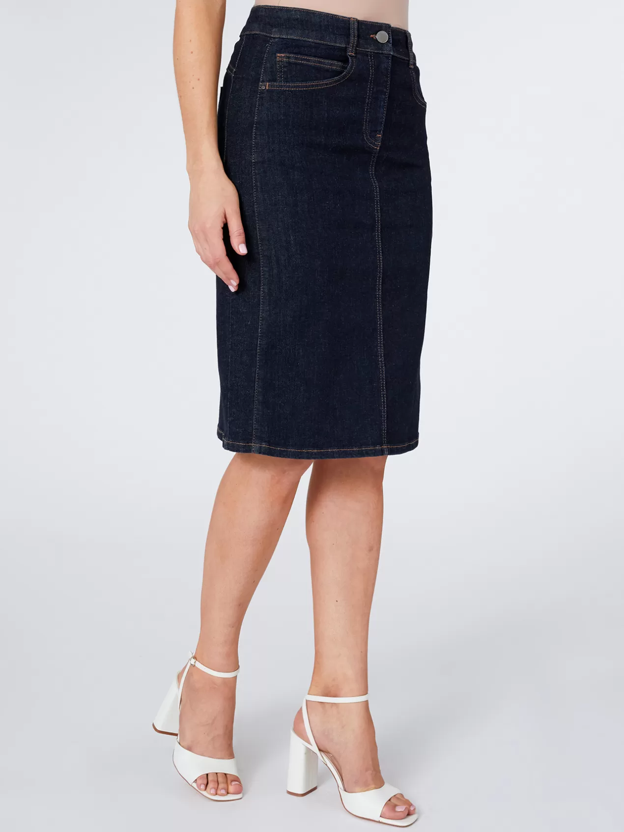 Cheap Elena Mirò Jupe En Jean Bleu