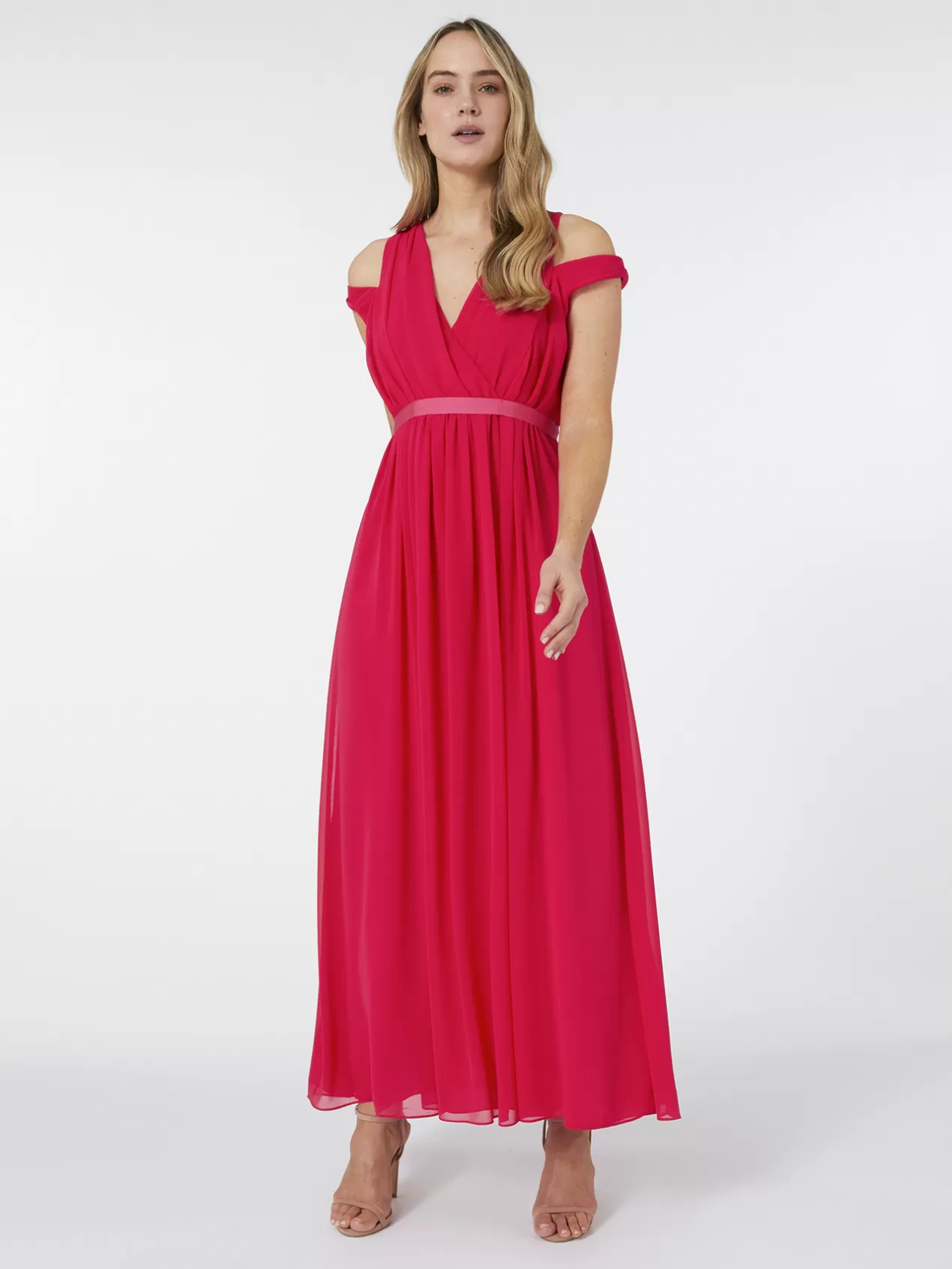 Clearance Elena Mirò Longue Robe Elegante Fuchsia