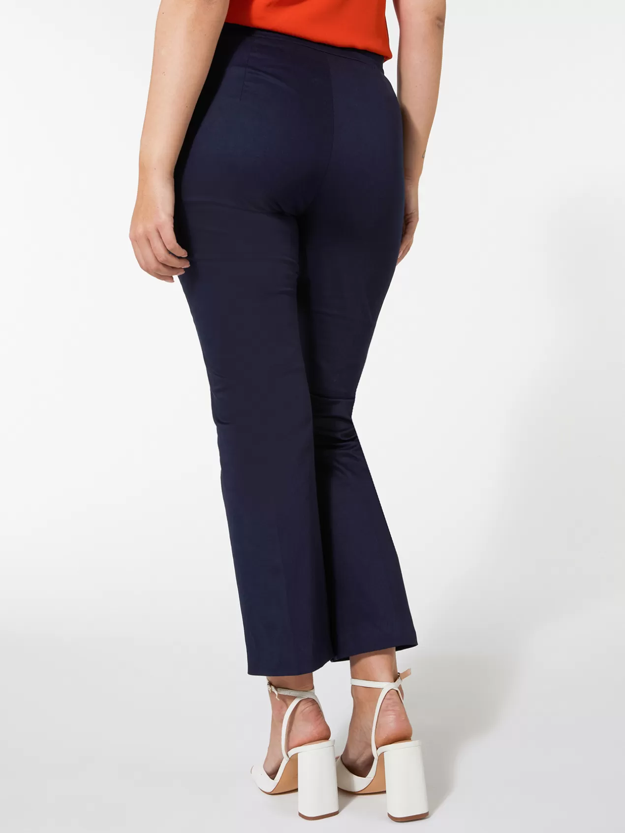 Best Sale Elena Mirò Pantalon Cropped Kick Flare Bleu