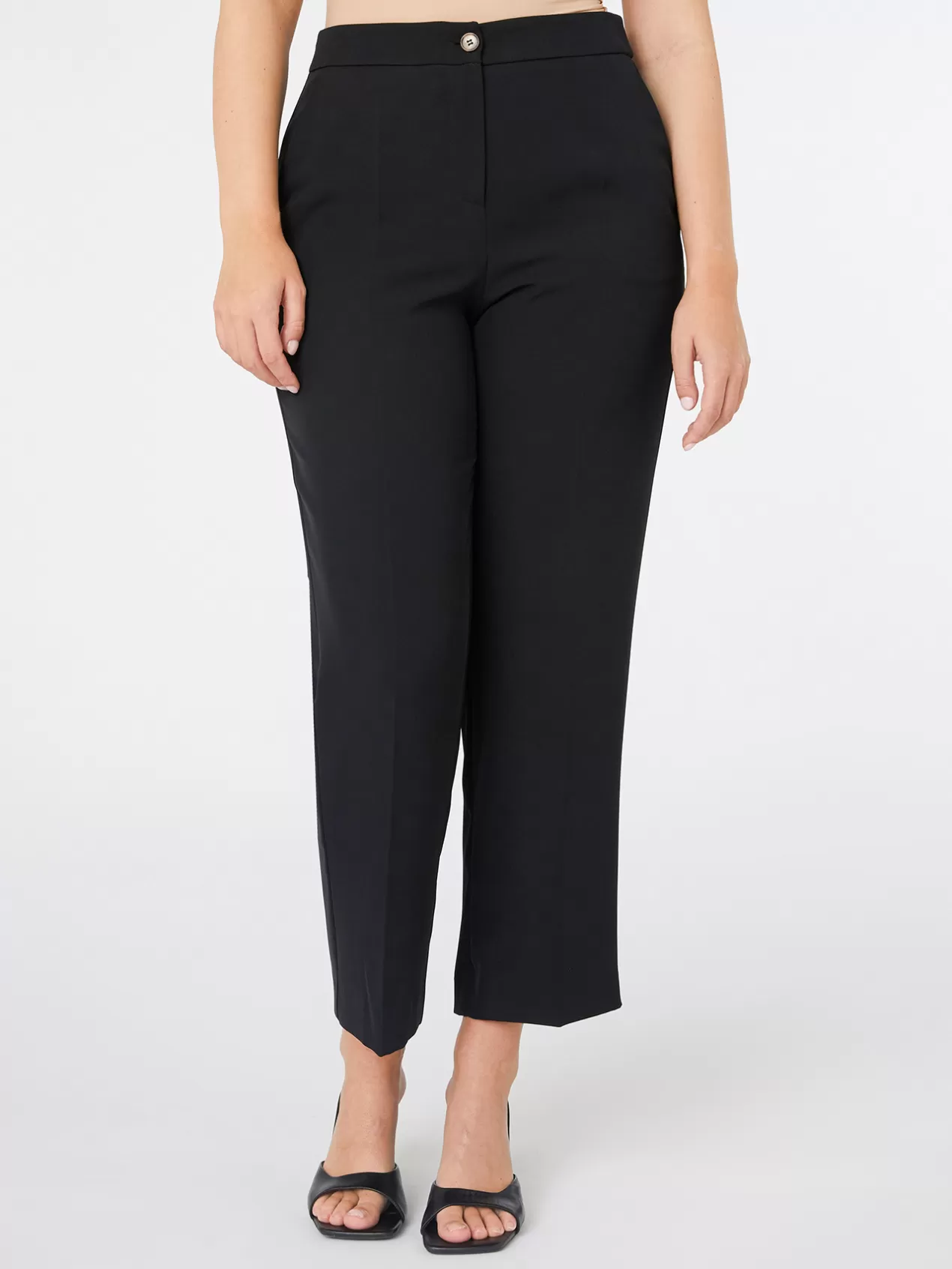 Cheap Elena Mirò Pantalon Cropped Normal Noir