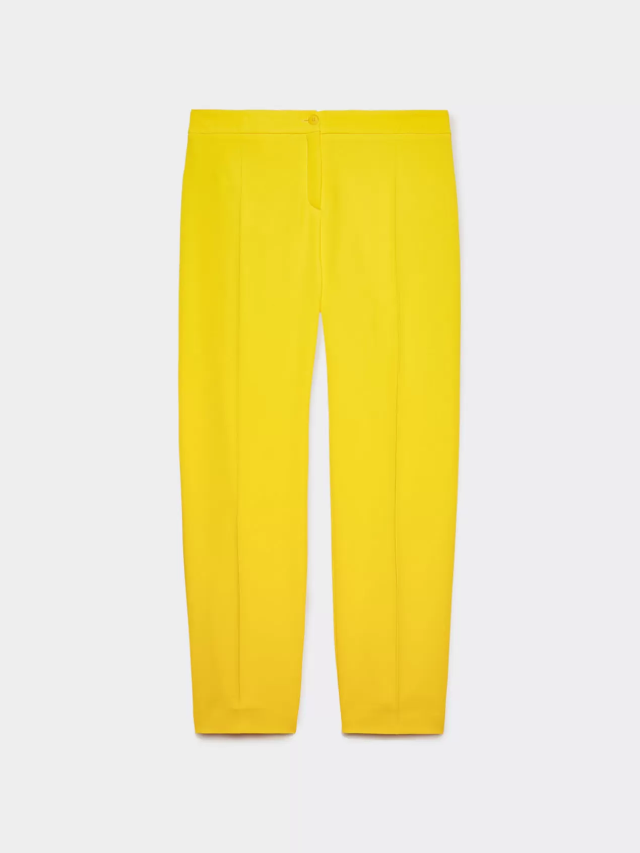 Clearance Elena Mirò Pantalon Droit En Cady Stretch Jaune
