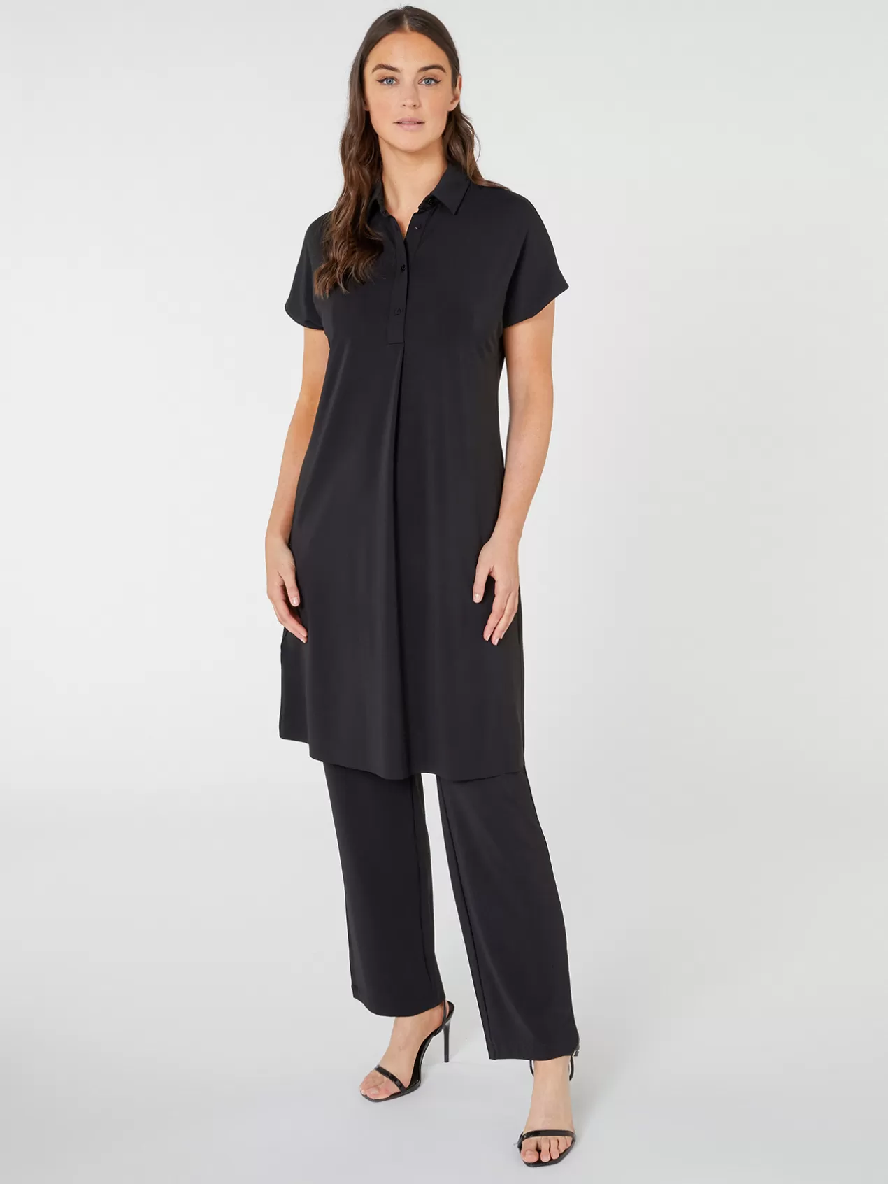 Cheap Elena Mirò Pantalon Droit En Jersey Noir