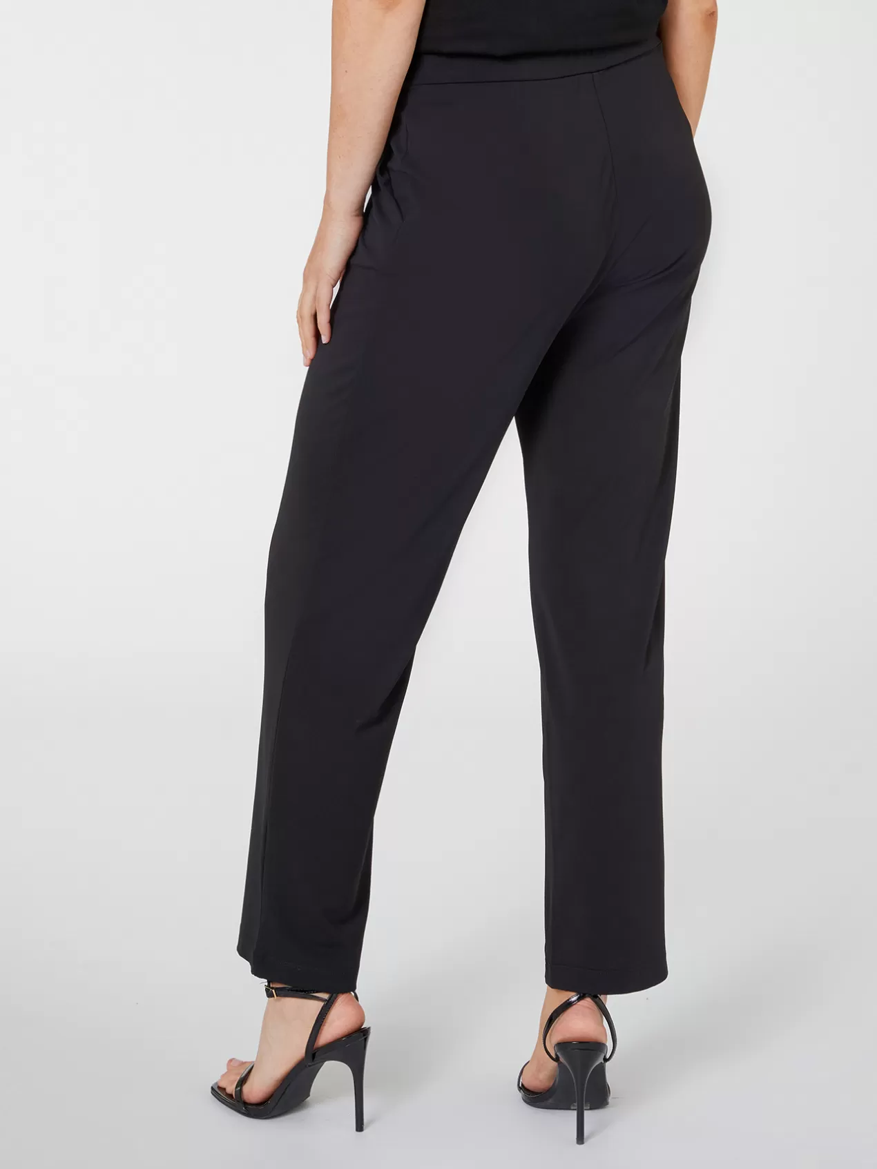 Cheap Elena Mirò Pantalon Droit En Jersey Noir