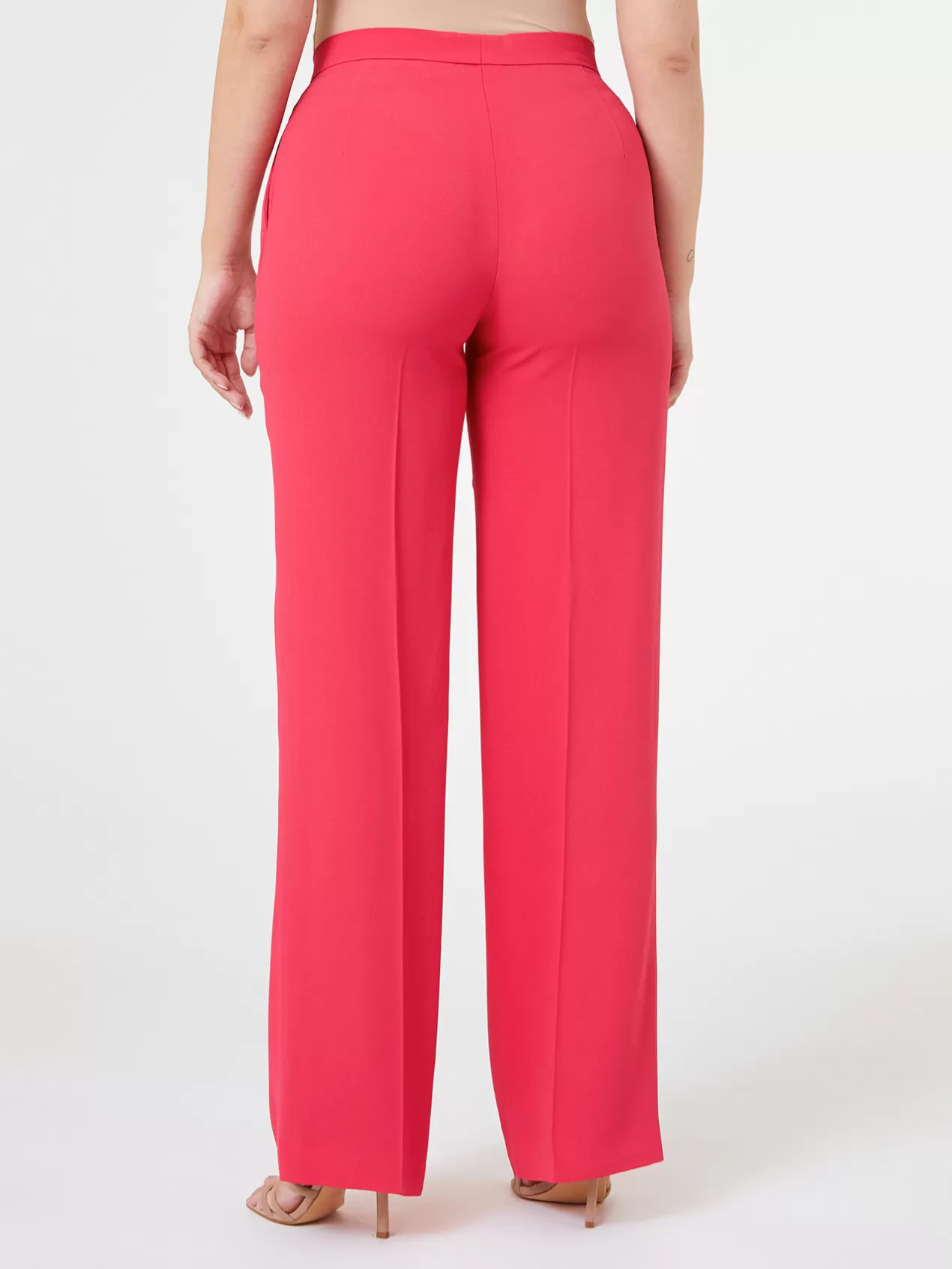 Sale Elena Mirò Pantalon Elegant En Cady Fuchsia