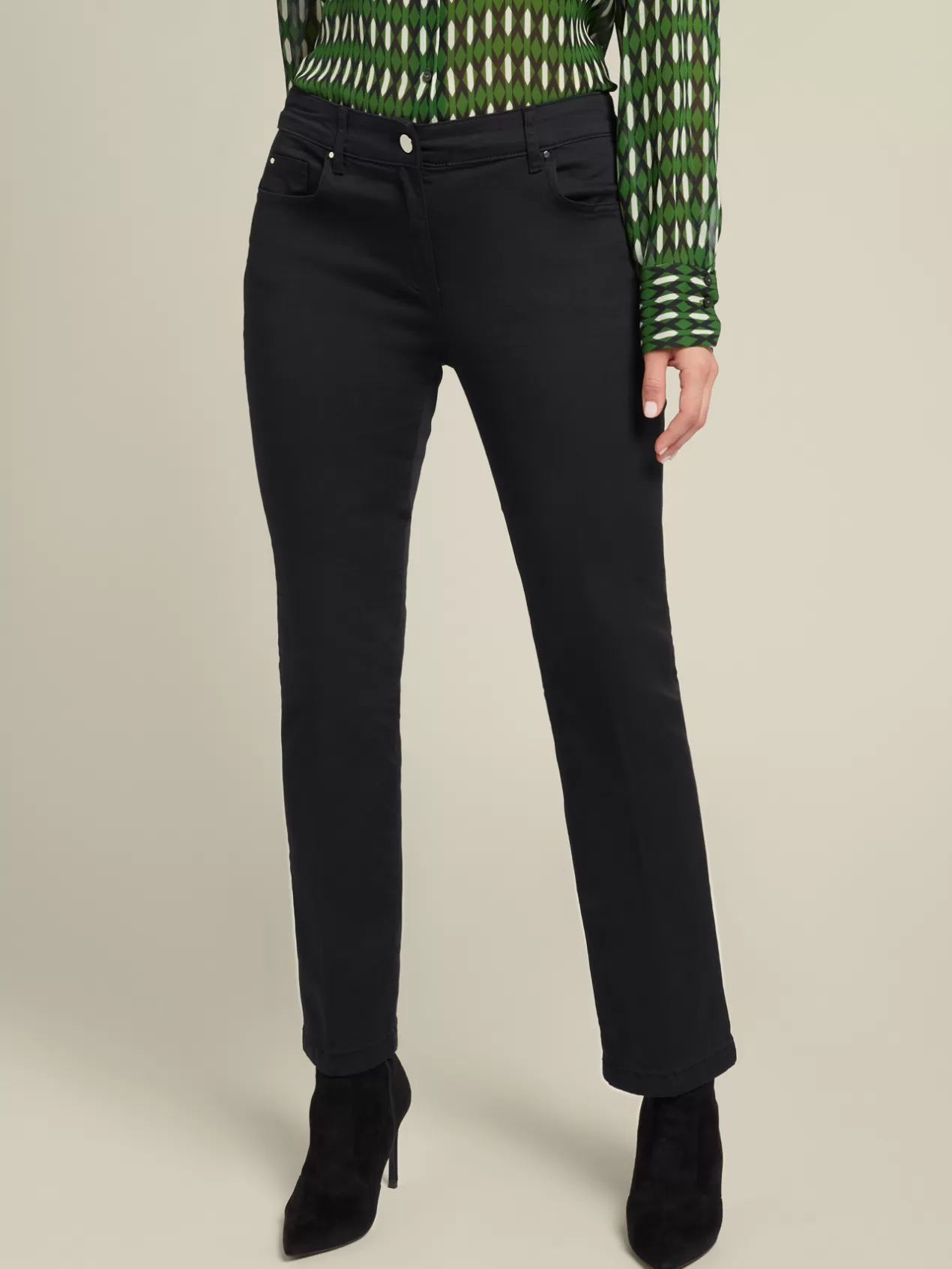 Best Elena Mirò Pantalon En Drill Stretch Noir