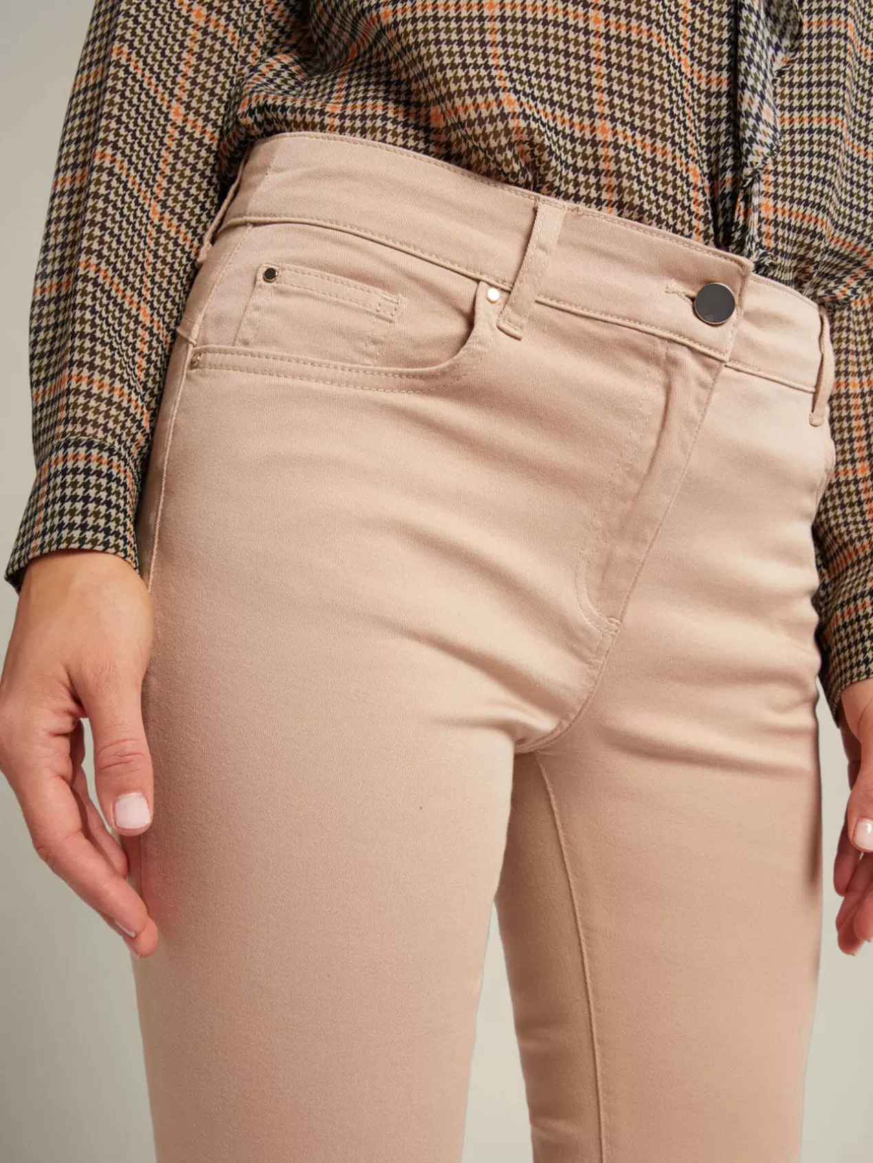 Store Elena Mirò Pantalon En Drill Stretch Beige