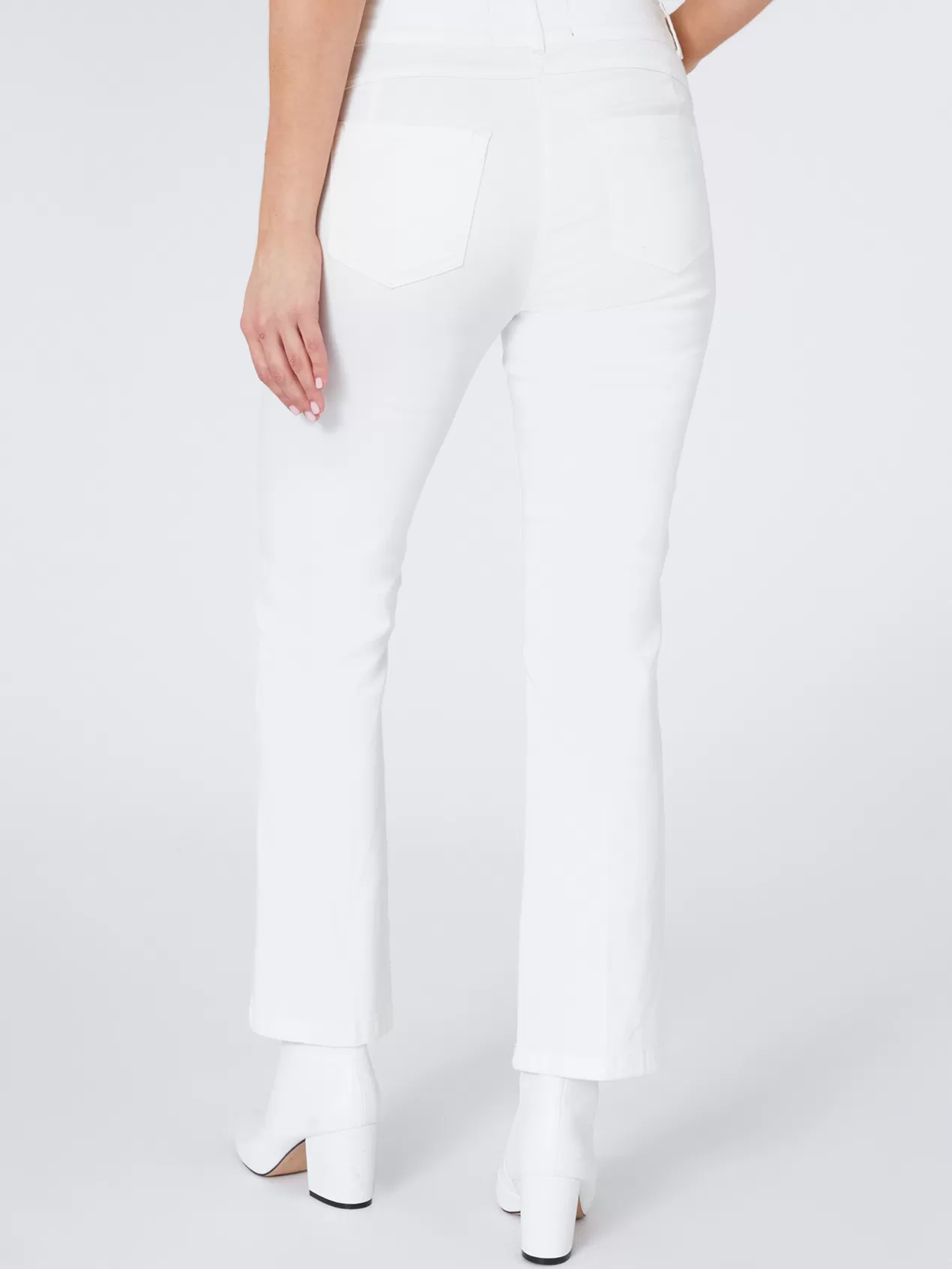 Store Elena Mirò Pantalon En Drill Stretch Blanc