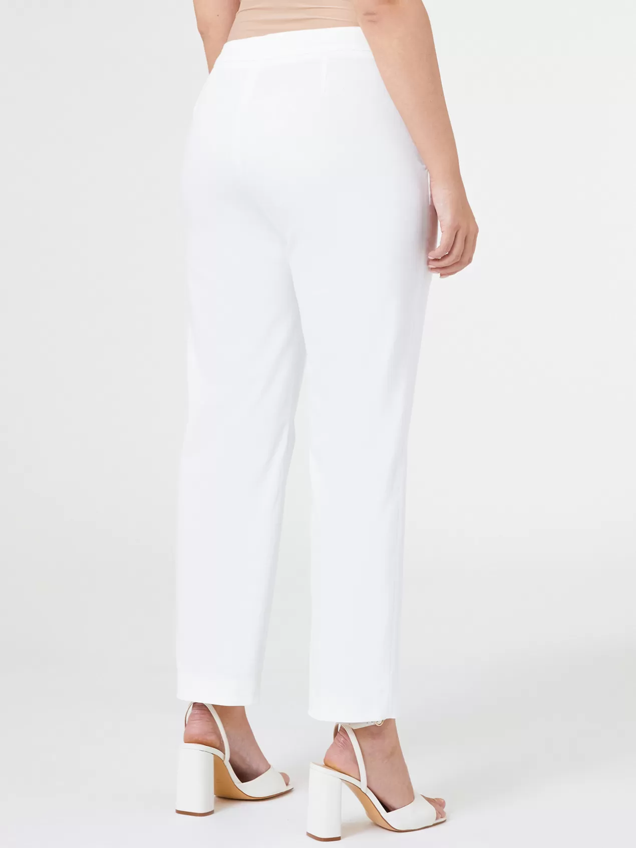 Store Elena Mirò Pantalon En Gabardine Stretch Blanc