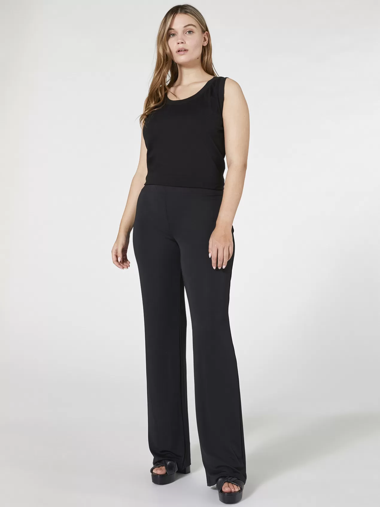 Hot Elena Mirò Pantalon En Jersey Stretch Noir