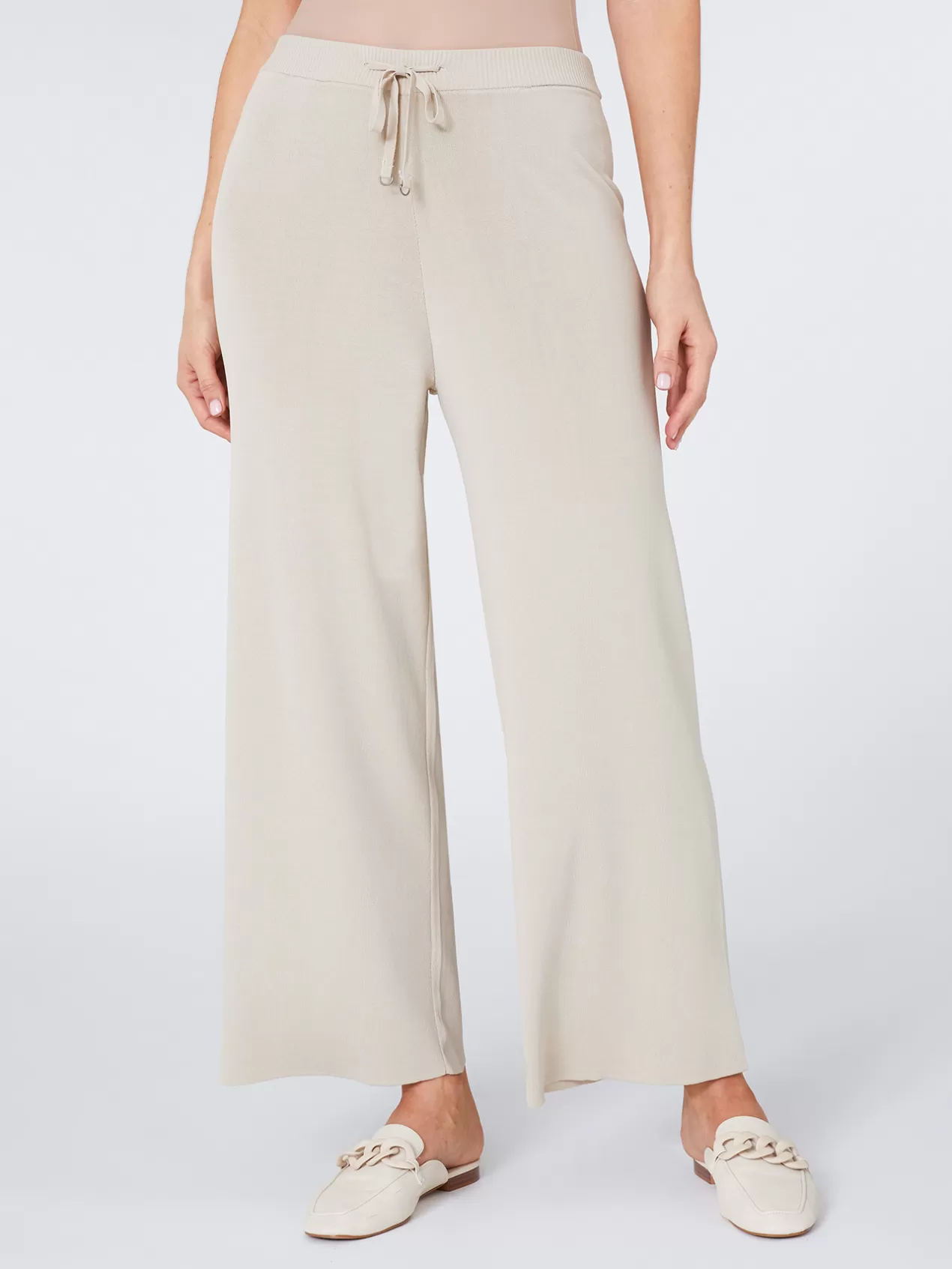 Best Elena Mirò Pantalon En Maille Beige