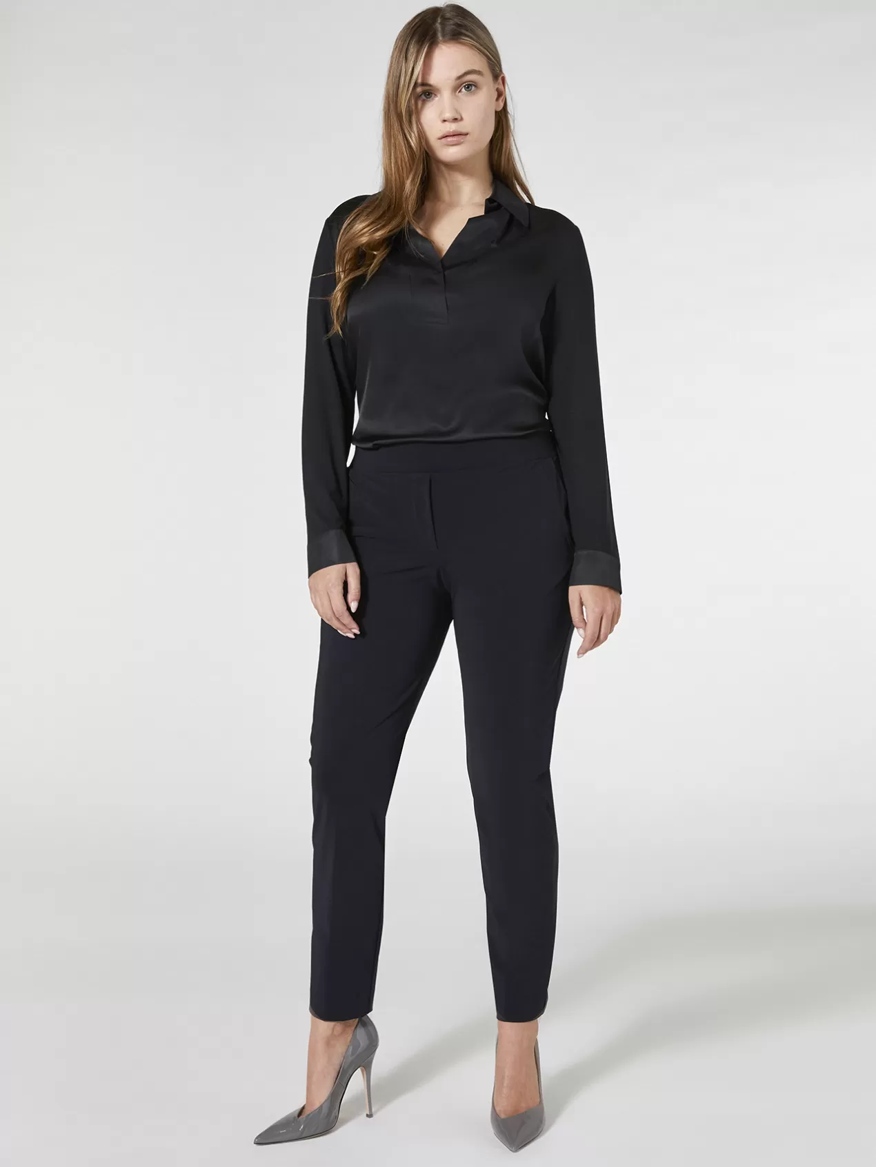 Clearance Elena Mirò Pantalon Jogger En Jersey Fluide Noir