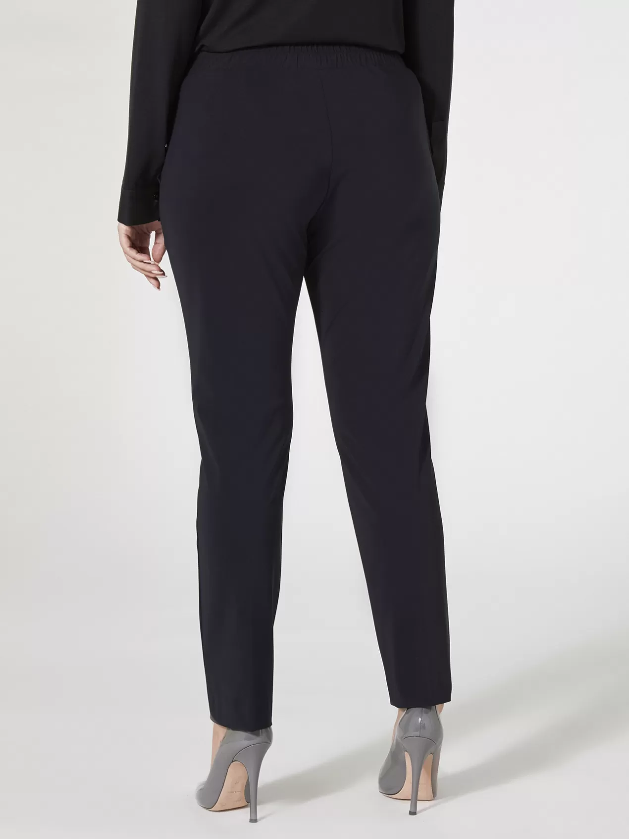 Clearance Elena Mirò Pantalon Jogger En Jersey Fluide Noir