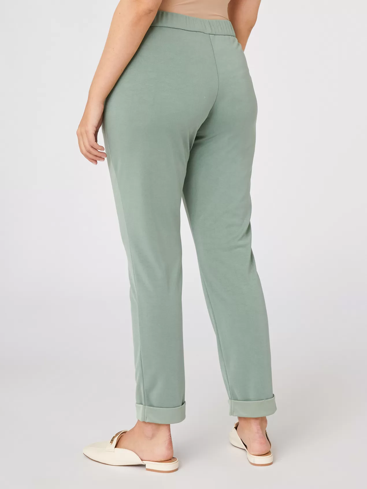 Clearance Elena Mirò Pantalon Jogger En Molleton Vert